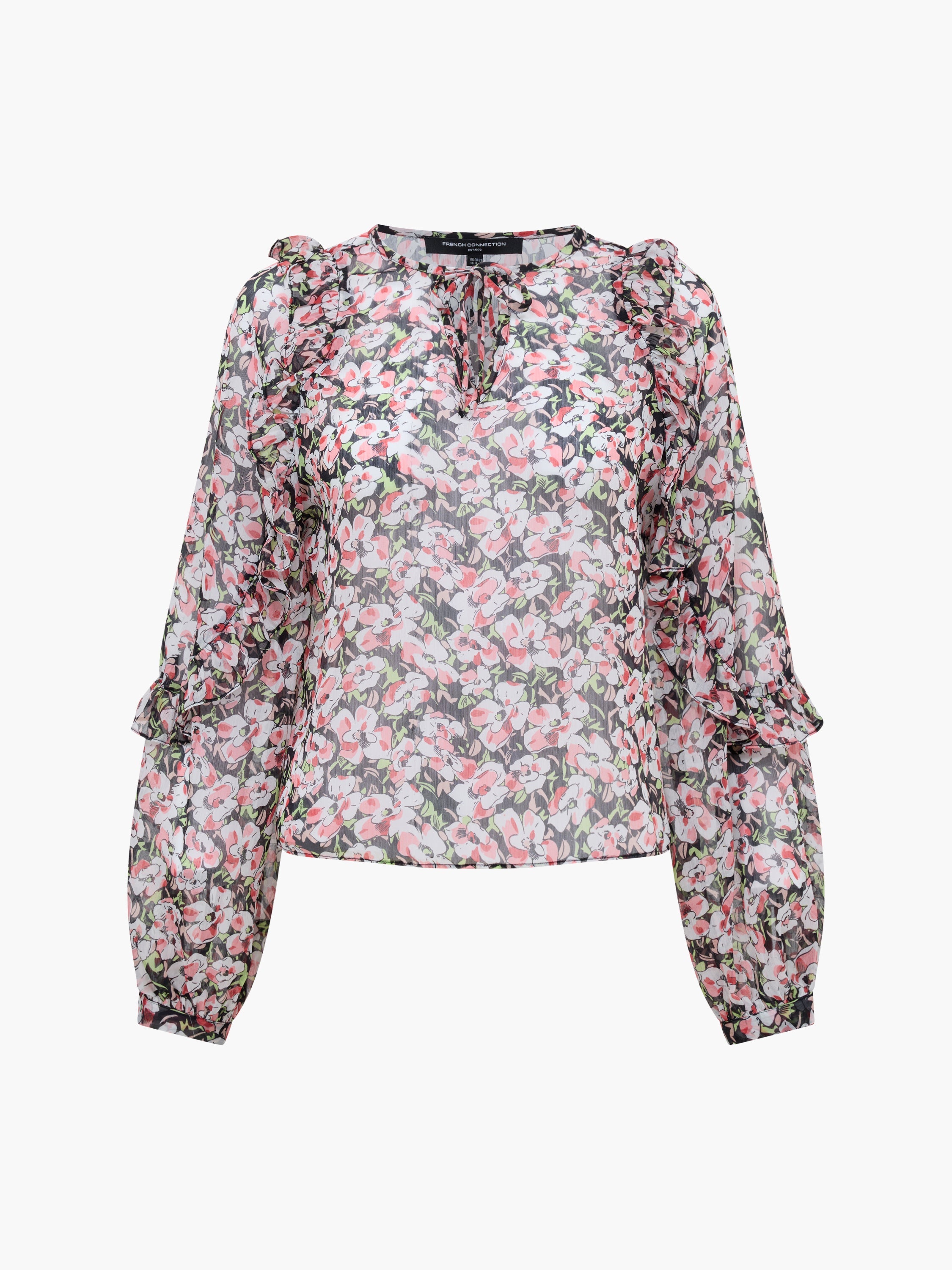 Molly Emina Ruffle Sleeve Top - Multi